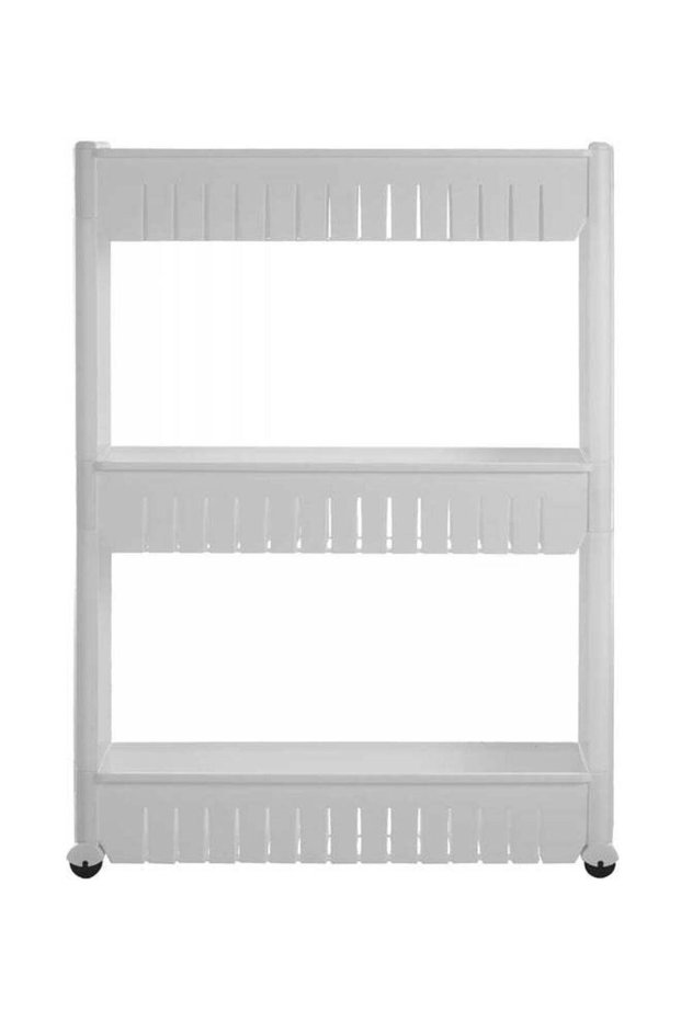 Wheeled Storage Rack White Medium