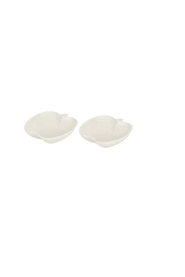 Royalford 2 Piece 6 Inch Apple-Shaped Porcelain Salad Bowl Set | Non-Toxic, Hygienic, Food-Grade Ma