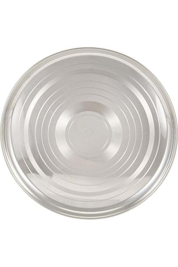 RAJ STAINLESS STEEL SILVER TOUCH PLATE, 31 CM, STCP13, DINNER PLATE, SERVEWARE, SERVING PLATE, RICE