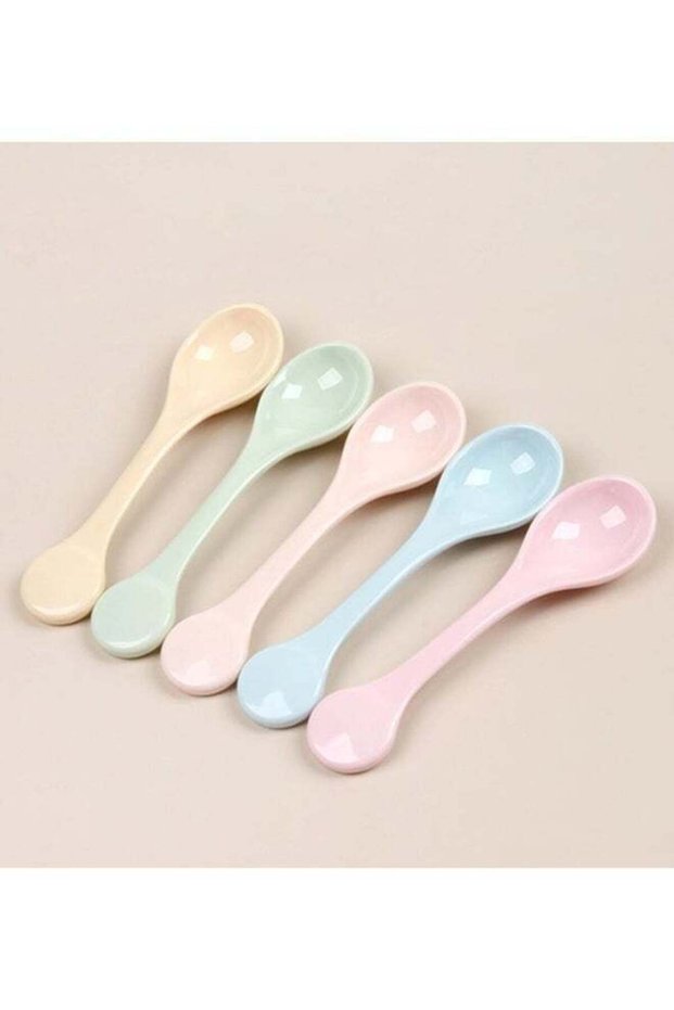 Mini Spoons for Spices, Espresso Spoons Tiny Spoons for Spice Jars, , Small Seasoning Spoon for Salt, Coffee, Sugar, Powder and Pepper (Colored spoon A set of 5)