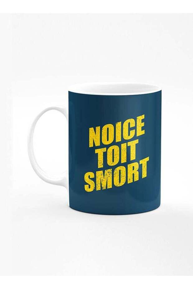 Designer Printed Coffee Mug with Heavy Duty Handle 11oz Ceramic Personalised Gift Mugs Cup [Microwave Safe & Dishwasher Proof] - Noice Toit Smort