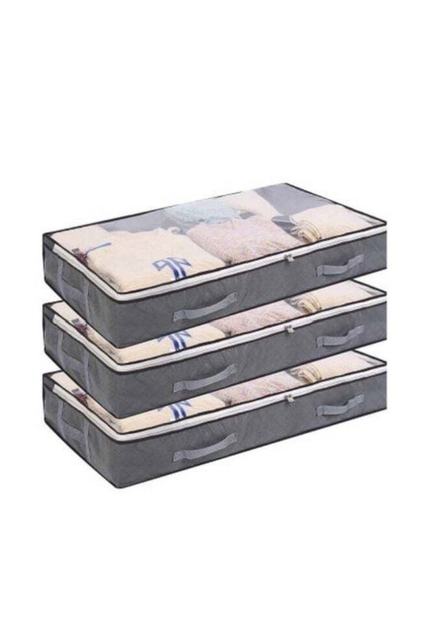 3-Piece Breathable Large Capacity Organizer Bags Storage Containers with Reinforced Handles
