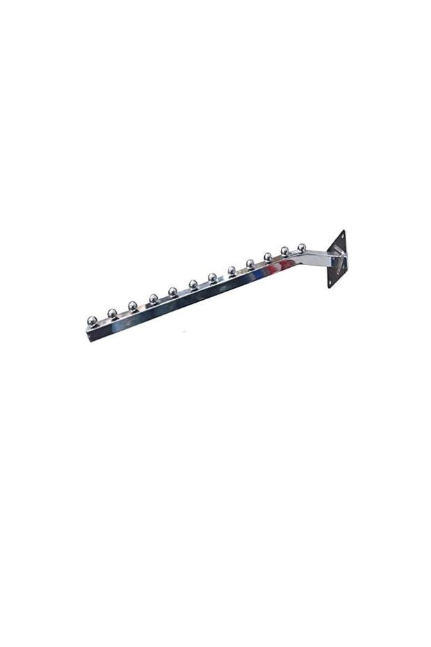Steel Cloth Slide 12 Balls Wall Hanger, Silver