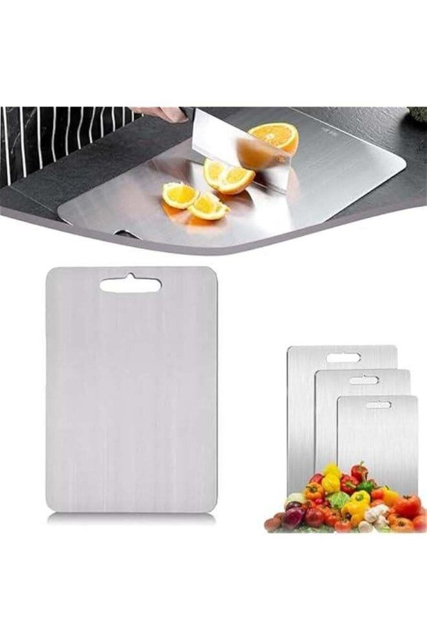 Stainless Steel Cutting Board for Kitchen Heavy Duty Chopping Board (Medium, 11.4L x 7.9 W)