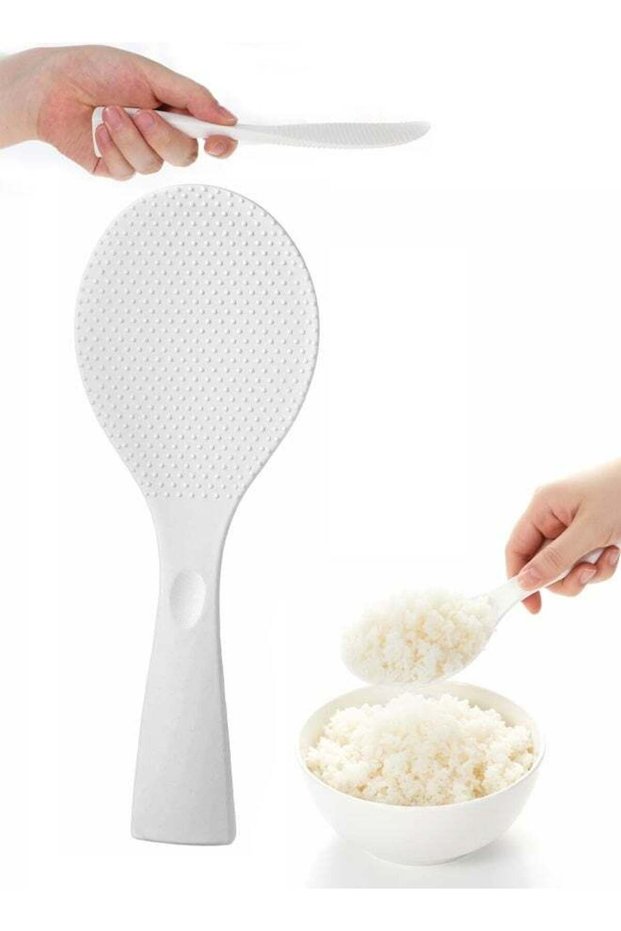 Non-Stick Silicone Rice Paddle Heat Resistant Standing Spoon for Kitchen Restaurant