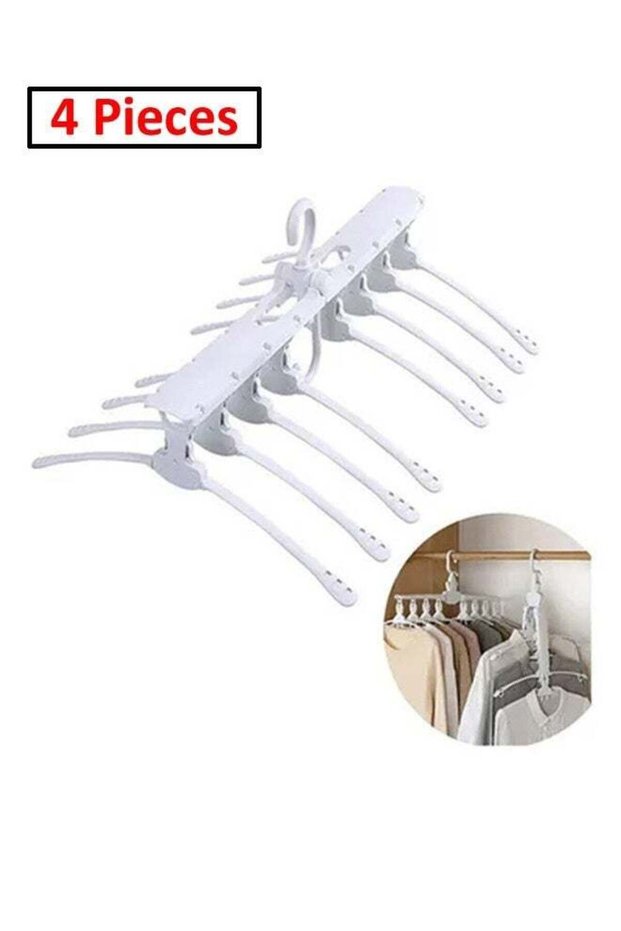 Set of 4 Multilayer Folding Plastic Rotating Clothes Hanger
