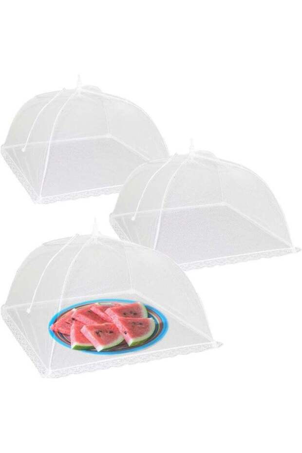 Pop-Up Mesh Food Covers Reusable Table Food Umbrellas for Outdoor Picnic and BBQ - 3 Pack