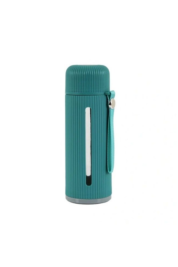 Glass Water Bottle with Protective Sleeve & Carry Loop | Leak Proof Reusable Drinking Bottle for Office Gym Travel School Home | Wide Mouth Glass Bottle 500 ML