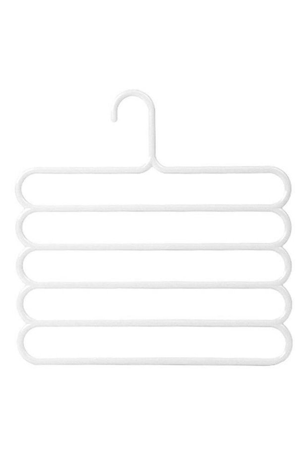 5 Layers Multifunctional Scarf Hanger White 35x34.5cm