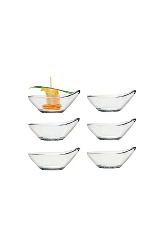 Pasabahce 6 Piece Glass Sauce Bowls Gastroboutique Set- Turkey Made Clear