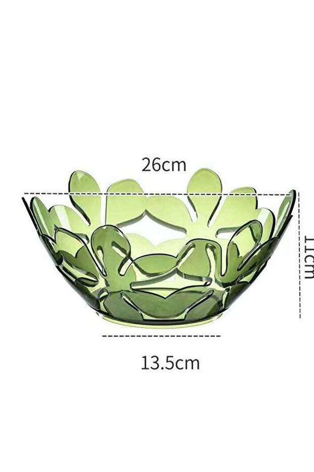 Creative petal-shaped fruit basket transparent flower hollow fruit decoration tray suitable for veg
