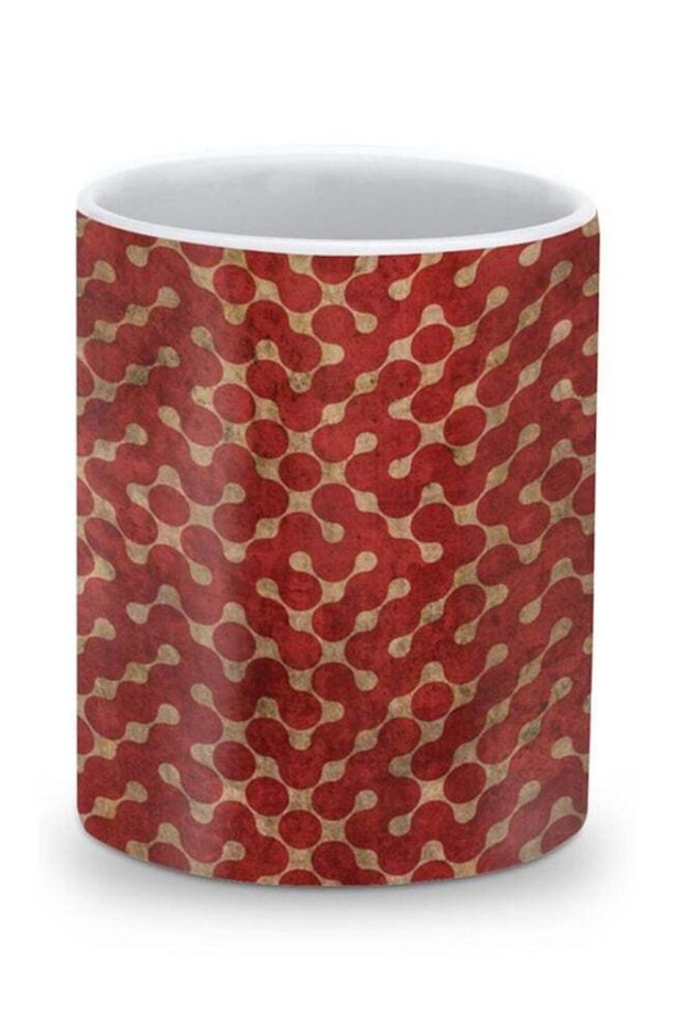 Premium Connect The Dots Designer Mug Red/Yellow