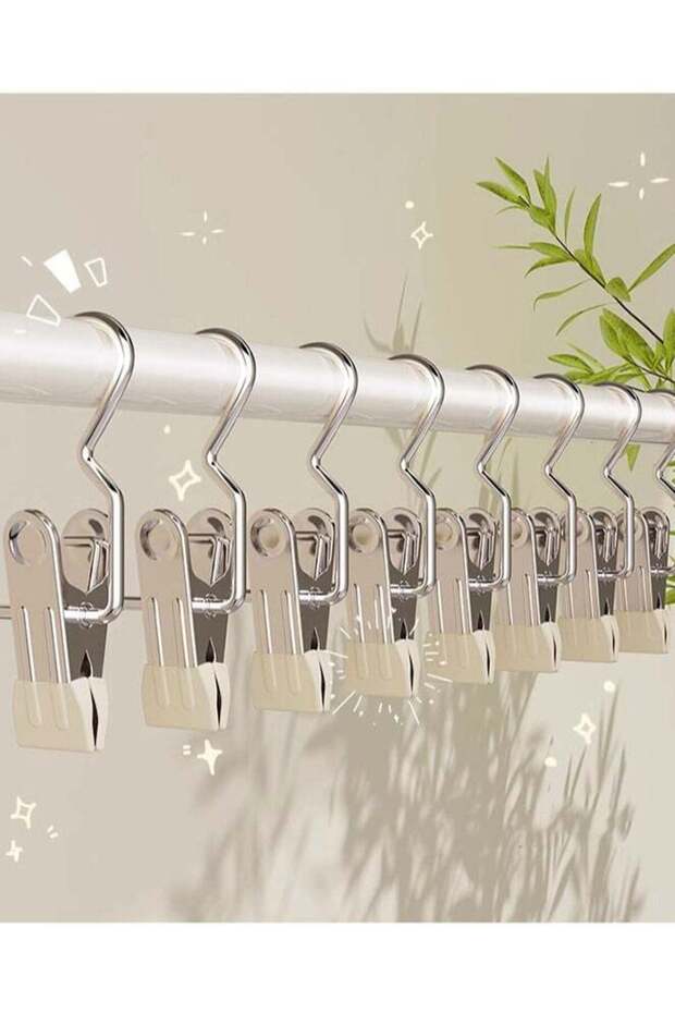 10Pcs Space-Saving Clothespin, Upgrade Double Head Clamp Dipped Hanger for Closet Hooks Garment Clip Hat Pants Storage Hanging Travel Hook