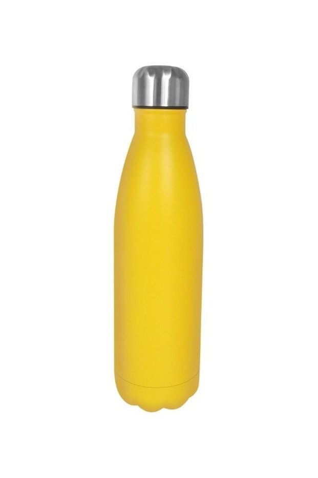 Royalford 350 ml Stainless Steel Vacuum Insulated Sports Water Bottle | Hot & Cold Retention, Leak-Resistant | Ideal for Indoor, Outdoor, Travel | Multicolor | RF10442 Yellow 7 x 21.8cm