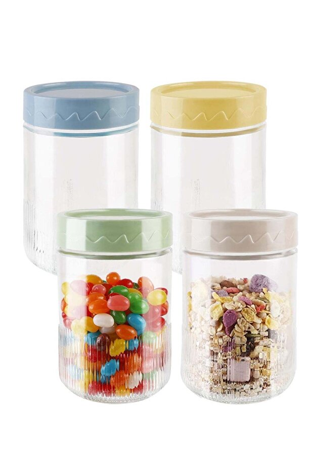 16oz Glass Mason Jars with Lids, 4 Pack Wide Mouth Overnight Oats Containers, Large Capacity Airtight Storage Jars, Ideal for Milk, Salad, Snack, Cereal, Oatmeal, Meal Prep