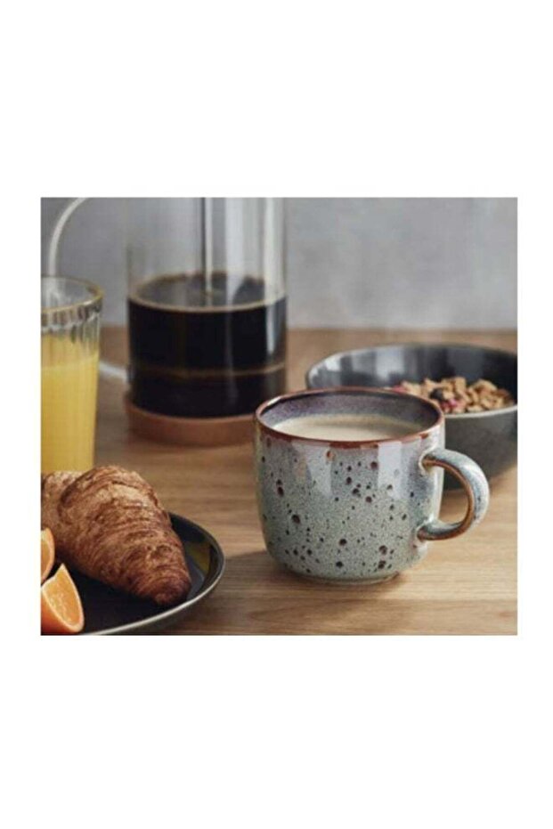 GLADELIG Mug, beige-green, 37 cl