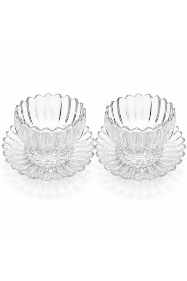 Crystal Glass Snack Bowl with Serving Plate, Decorative Fruit Tray Combination, Dry Fruit Candy Nut
