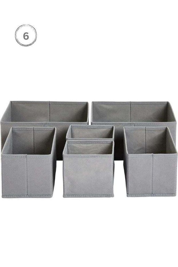 Cloth Drawer Storage Organizer Boxes Storage boxes For Baby Clothes Diaper, Collapsible Deep Fabric Drawer Organizer with Zipper for Socks, Bra, Towels, Ties, Grey