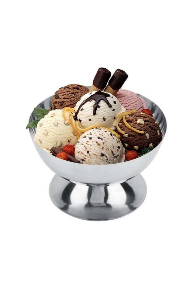 Ice Cream Cup, 7oz/200ml Stainless Steel Serving Dessert Bowls Silver Ice Cream Dish Sauce Bowls Fo
