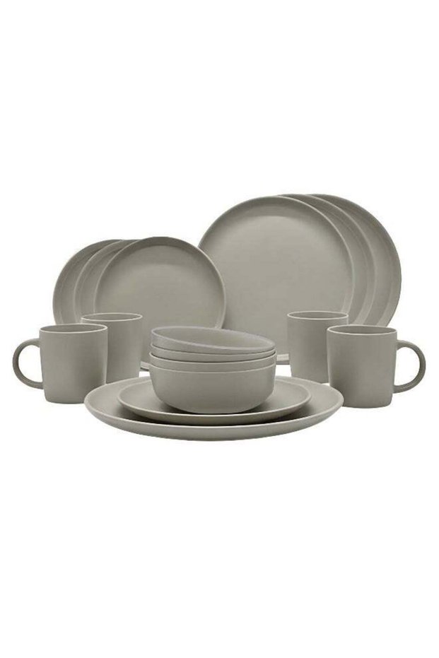 Feelings Premium 16-Piece Stoneware Dinner Set – 4 x 10.5" Dinner Plates, 4 x 8" Side Plates, 4 x 6