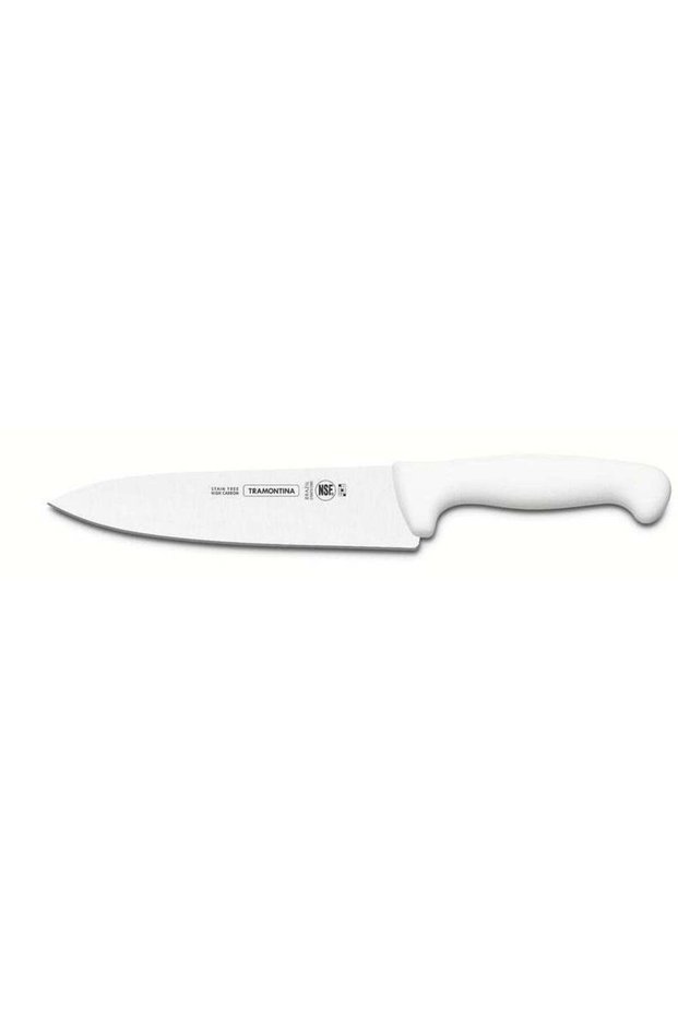 Professional 14" Steak Knife with Stainless Steel Blade and White Polypropylene Handle