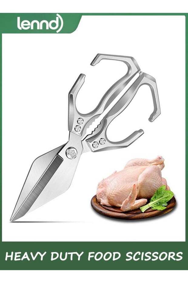 Heavy Duty Poultry Shears Kitchen Scissors Dishwasher Safe with Ergonomic Handle, High-Carbon Steel Cooking Shears for Chicken, Meat, Seafood, Bone Cutting