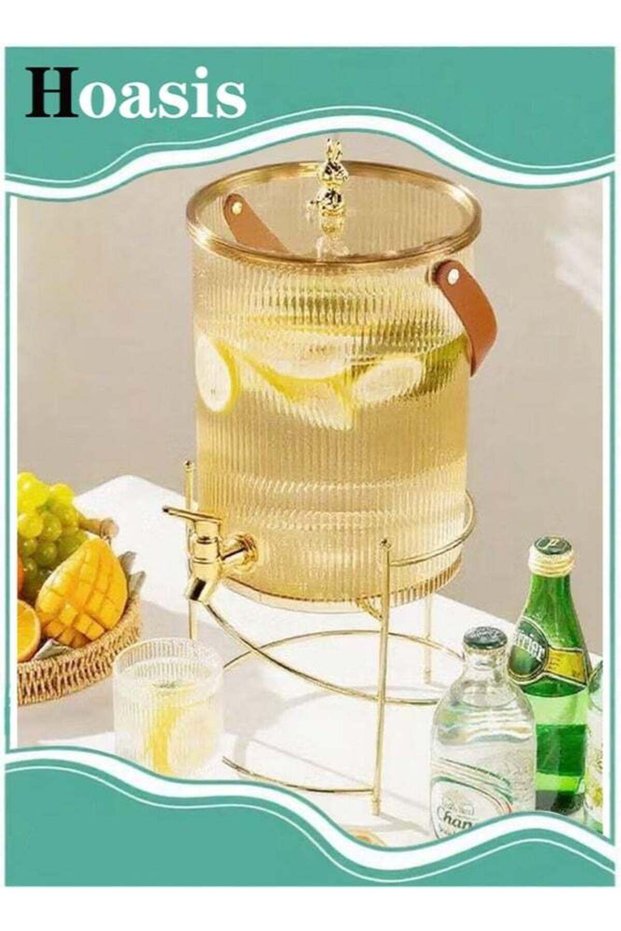 5L Water Jug with Tap, Multi-Purpose Beverage Dispenser for Juice, Coffee, Juice dispenser set for Parties, Picnics, Camping and Home Use