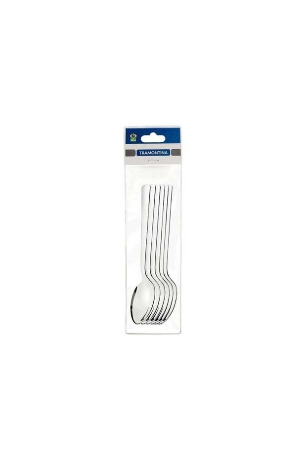 Oslo 6 Pieces Stainless Steel Dessert Spoon Set with High Gloss Finish