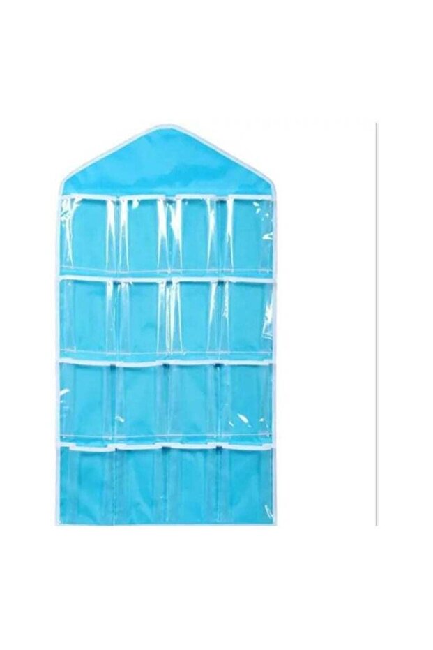 16 pockets save space wall hanging sundries storage bag over the door hanging closet underwear sock storage organizer