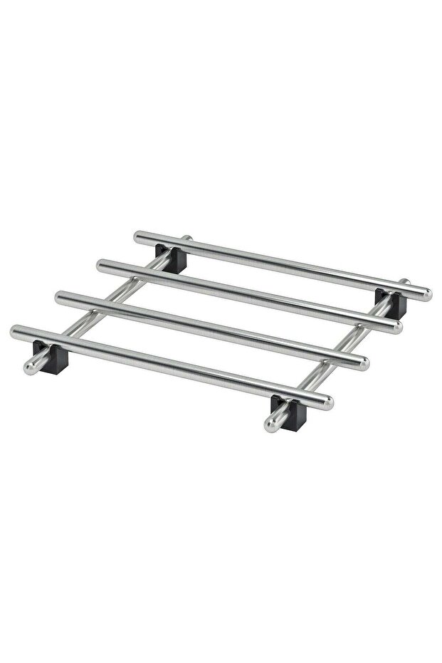 LÄMPLIG Pot stand, stainless steel, 18 x 18 cm