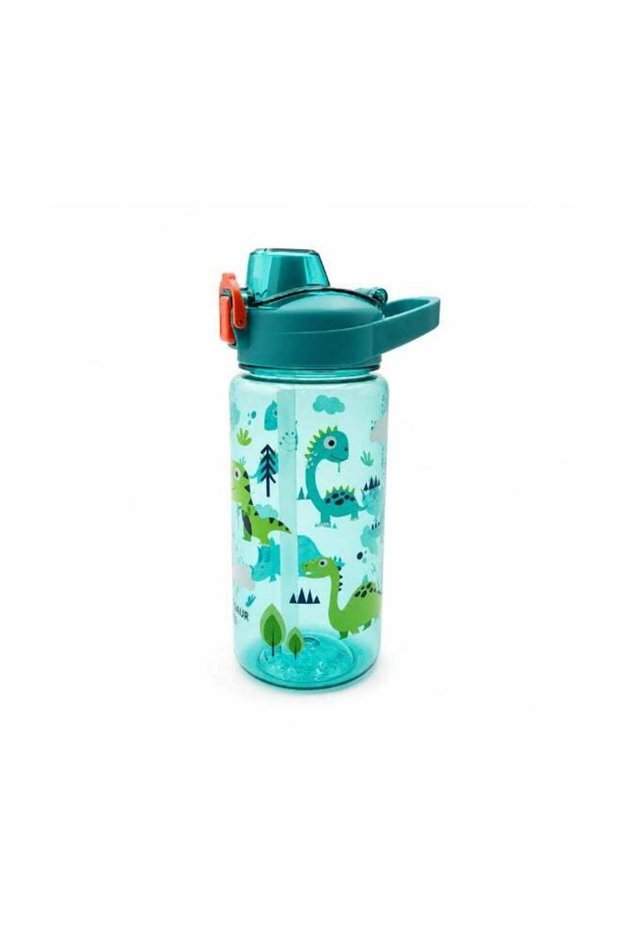 Beram Kids Plastic Water Bottle 600ml – BPA Free Leak Proof Drinking Bottle with Flip Lock Lid Cute Cartoon Design Lightweight School Water Bottle for Boys & Girls (blue)