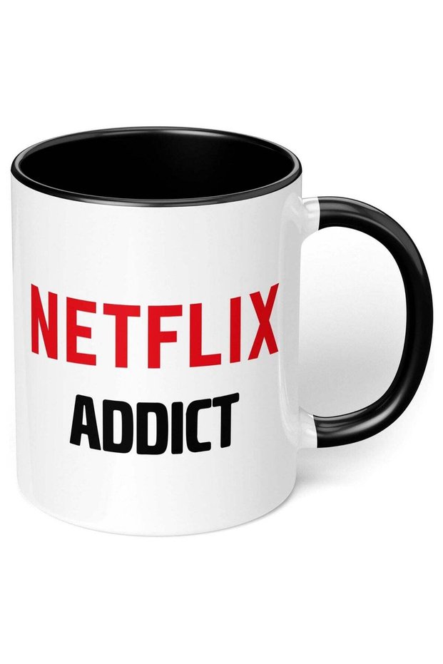 "Netflix Addict" Funny Quote - Perfect for your cuppa Coffee, Tea, Karak, Milk, Cocoa or whatever Hot or Cold Beverage you Drink! - 11 Oz