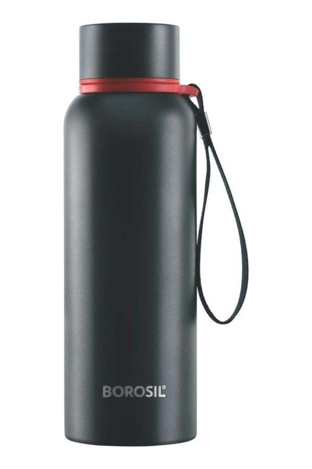 Borosil Vaccum Trek Bottle Black