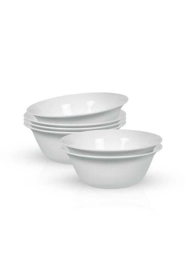 Royalford 6" Opalware Serving Bowl Set- RF12804 Pack of 6 Lightweight, Serveware, Dishwasher-Safe