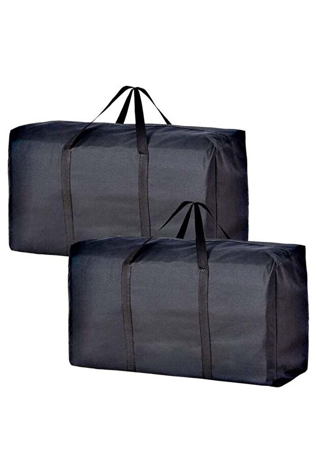 2-Pack Extra Large Moving Bags – Heavy-Duty Storage Totes with Strong Zippers & Handles, Space-Saving Organizer for Clothes, Moving, and Traveling(80*48*25cm)