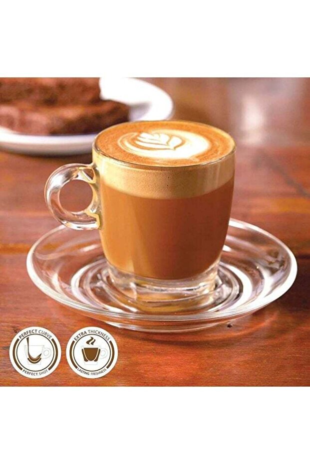 Pack Of 6 Caffe Cappuccino Cup Clear 195ml