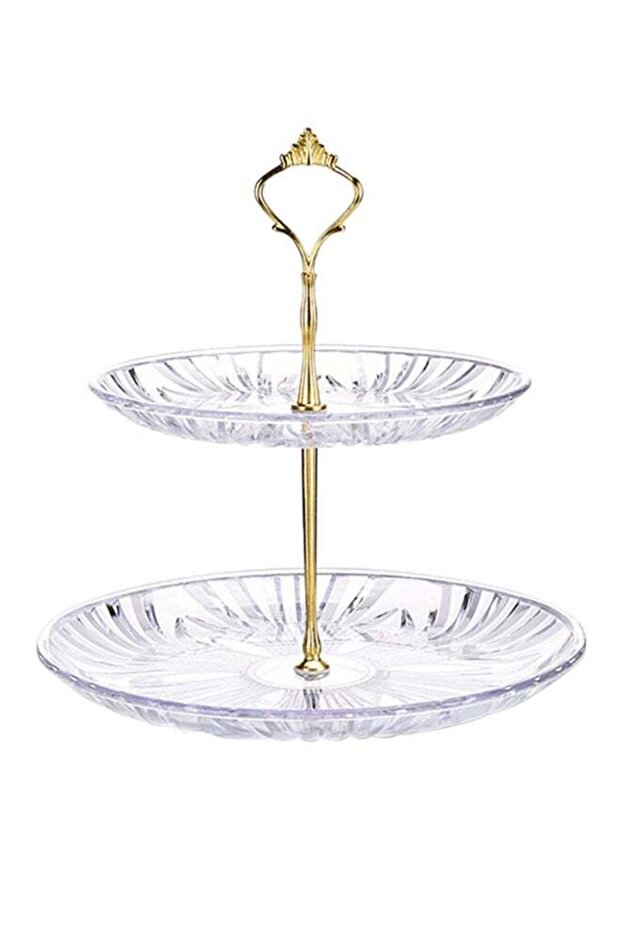 European Style Two Layer Fruit Dish Clear
