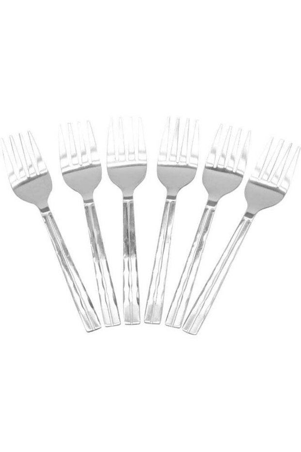 Raj Symphoney Tea Fork 6 Pieces Set, 18.5 cm Silver