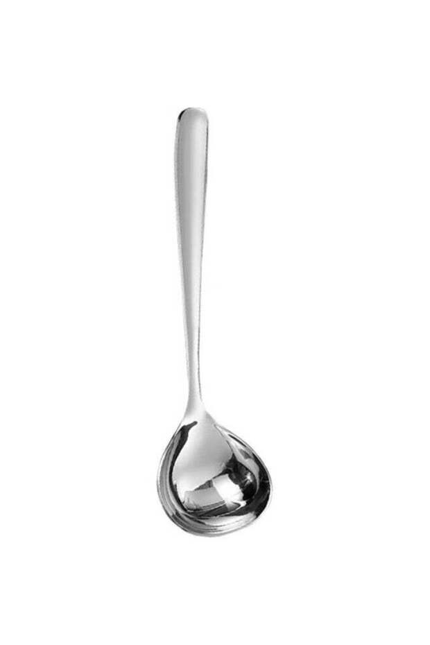 Shihua 304 Stainless Steel Soup Ladle Rice Spoon, Thick Large Soup Spoon For Drinking Soup, Household Large Serving Spoon For Soup And Porridge, Single Piece