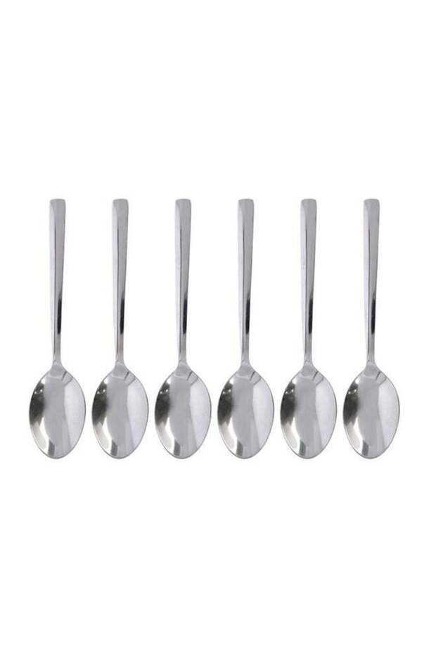Royalford 6-Piece 19 cm Stainless Steel Table Spoon Set, Mirror-Polished Chrome Finish, Ergonomic Handle, Dishwasher-Safe, Marks and Stain Resistant, Silver, RF10068 19.6 x 4 x 2.7cm