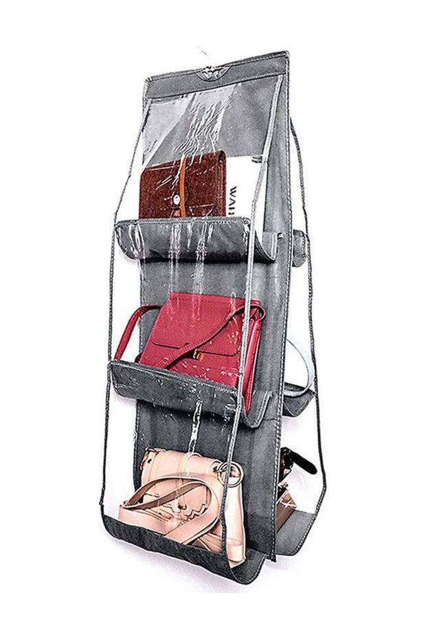 Hanging Purse Organizer For Closet Clear Handbag Organizer For Purses Multicolour