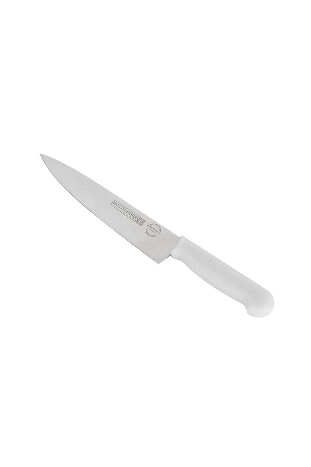 Royalford 8 Inch Stainless Steel Chef Knife | Ultra-Sharp Rust-Proof Blade, PP Handle, 100% Food-Grade | Ideal for Dining Table, Home, Restaurant | Kitchen Knife | Cooking | Food Prep | Assorted | RF