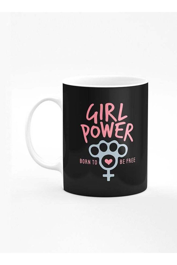 Designer Printed Coffee Mug with Heavy Duty Handle 11oz Ceramic Personalised Gift Mugs Cup [Microwave Safe & Dishwasher Proof] - Girl Power