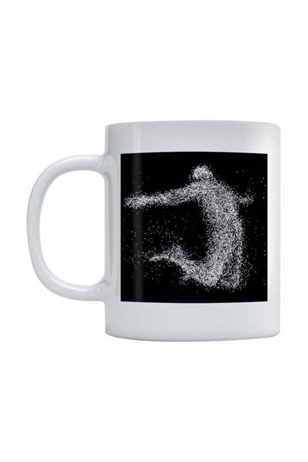 Dotting Art Printed Coffee Mug White/Black 350ml