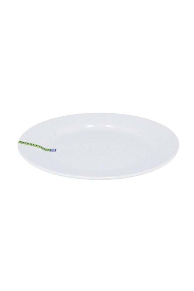 Royalford 10.5 Inch Flat Magnesia Porcelain Dinner Plate | Durable, Premium Quality, Easy to Clean,