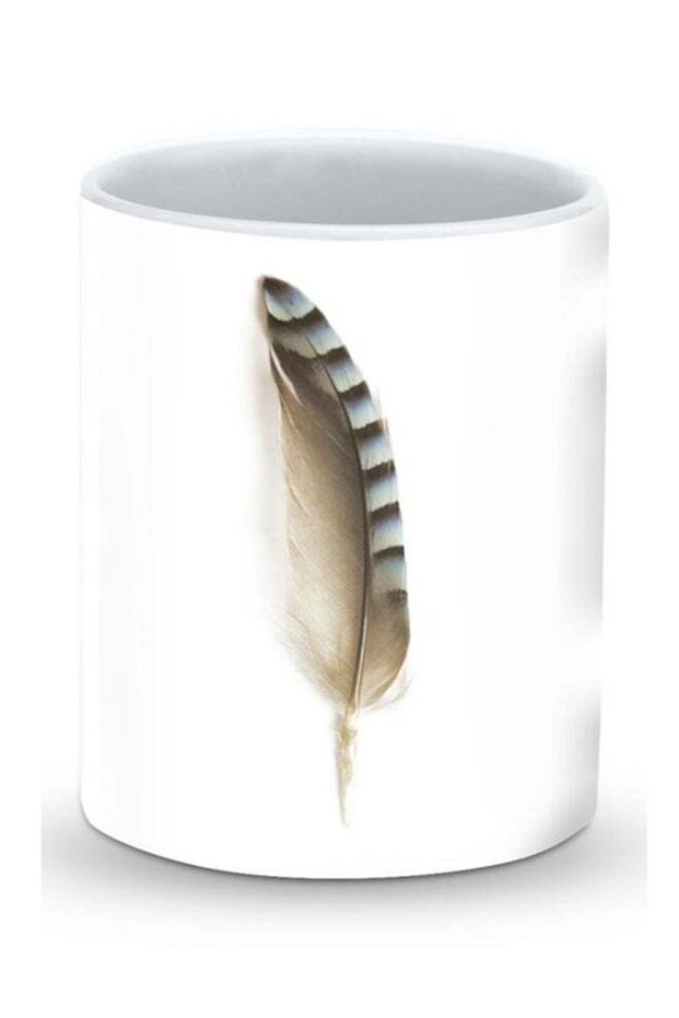 Premium Lonely Feather Designer Mug White