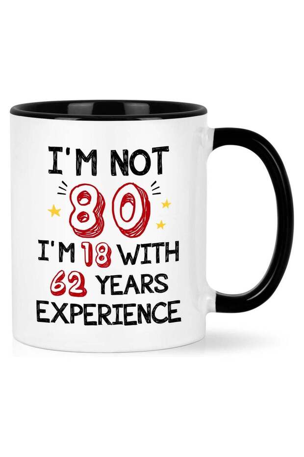 80th Birthday Gifts for Women Men, I'M Not 80 Mug, Best 80th Birthday Gifts for Grandma, Grandpa, Friends, Family, 80th Birthday Gift Ideas, 80 Year Old Birthday Gifts for Men Women
