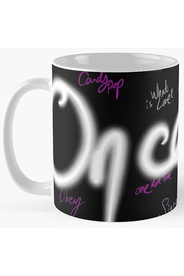 TWICE KPOP 11oz Ceramic Coffee Mug: Jihyo, Nayeon, Jeongyeon, Momo, Sana, Mina, Dahyun, Chaeyoung, Tzuyu for Fandom ONCE Merch