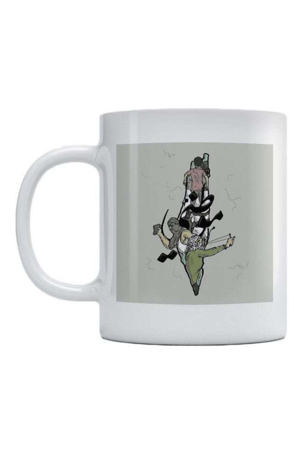 Palestine My Home Printed Ceramic Coffee Mug White/Grey/Black 350ml
