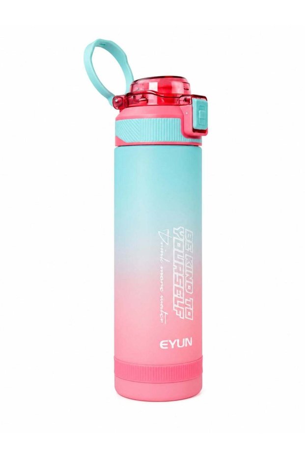 900ml Sports Drinking Water Bottle with Secure Latch One Touch Lockable Lid and Carry Handle on Lid - BPA-Free, Leak-Proof Lid, Eco- Friendly, Plastic, Reusable Water Tumbler for Adults and Kids in S